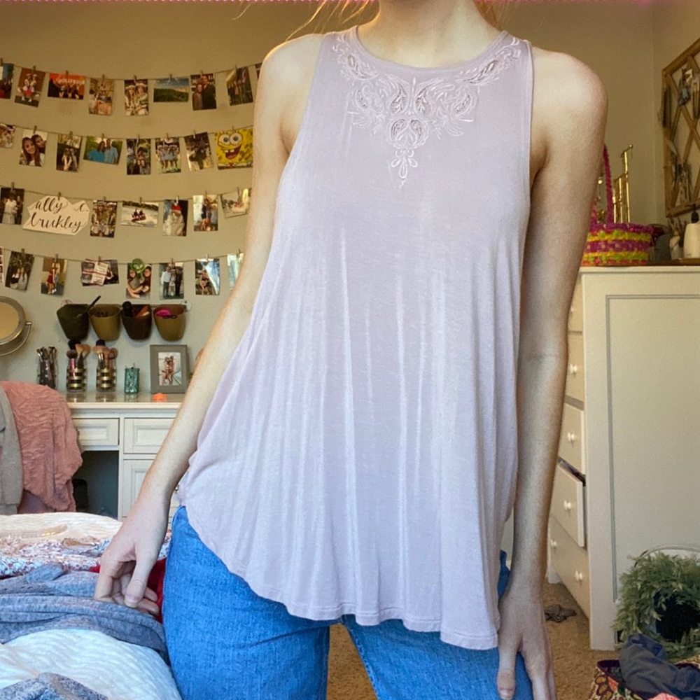 blush american eagle tank